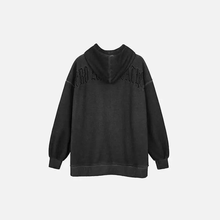 Dark angels y2k loose fit hoodie for stylish streetwear comfort - hoodies