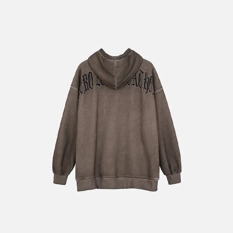 Dark angels y2k loose fit hoodie for stylish streetwear comfort - hoodies