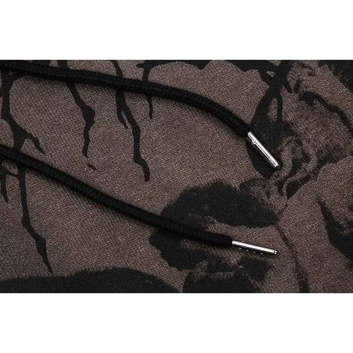 Dark angels y2k loose fit hoodie for stylish streetwear comfort - hoodies