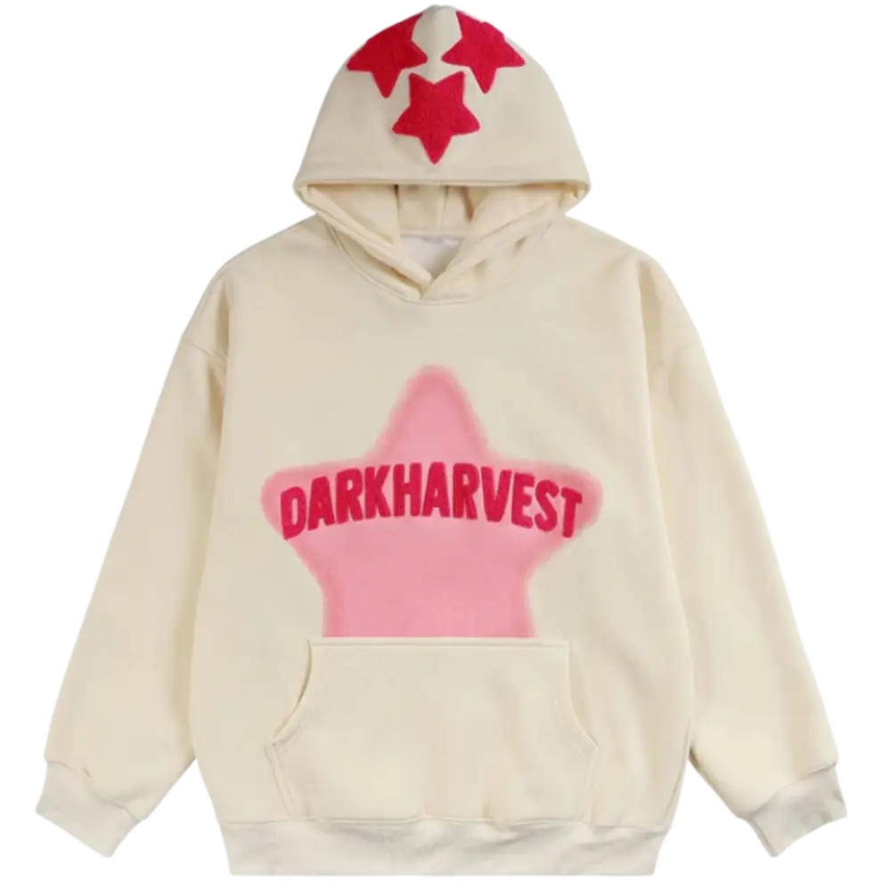 Darkharvest y2k hoodie for urban fashion lovers - beige / s