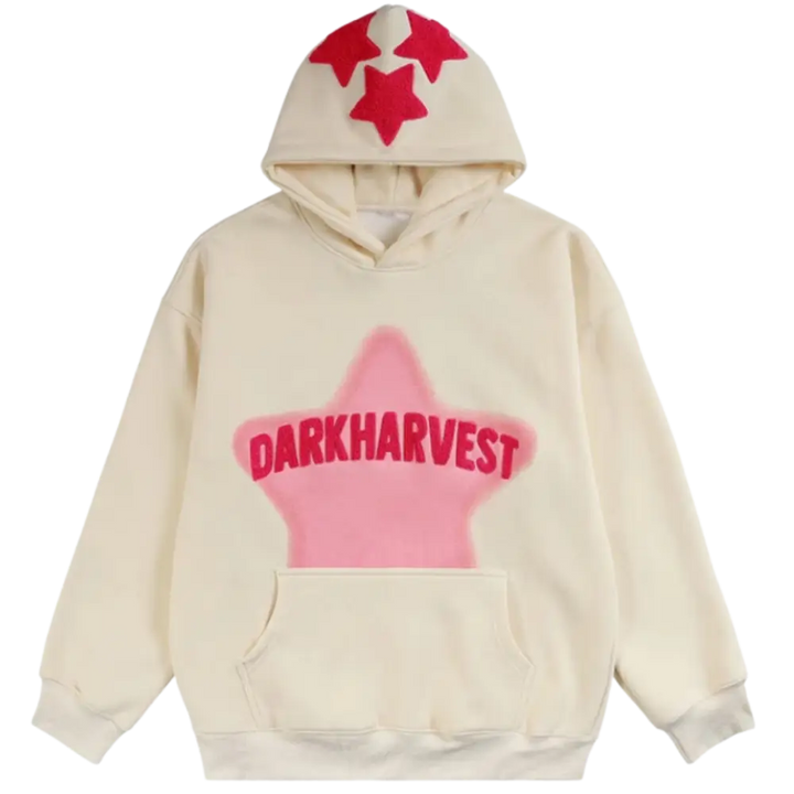 Darkharvest y2k hoodie for urban fashion lovers - beige / s