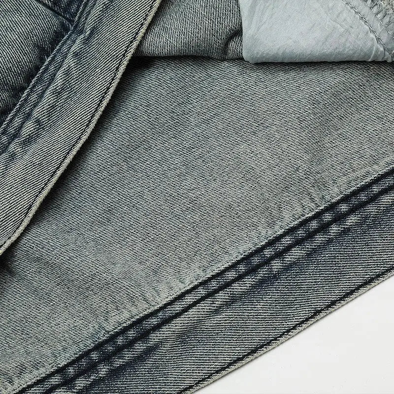 Y2k denim jeans pocket hoodie for street style comfort - hoodies