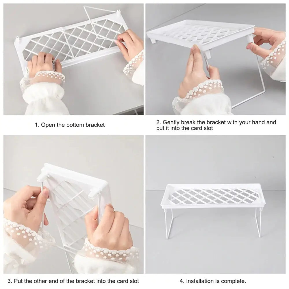 Aesthetic desktop storage shelf for organized workspaces