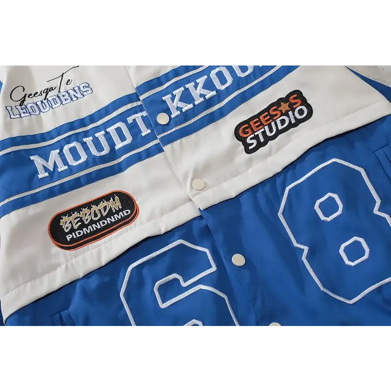 Removable cropped varsity jacket for y2k streetwear style - varsity jackets