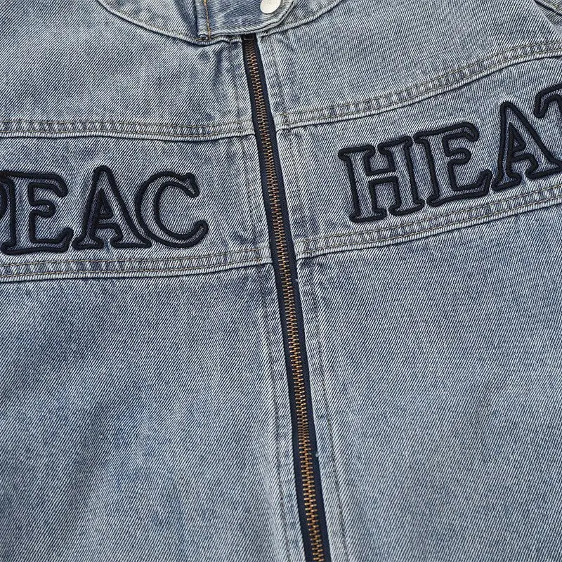 Y2k detachable sleeve denim jacket for style and comfort - jackets