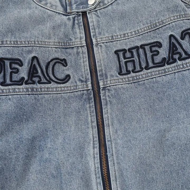 Y2k detachable sleeve denim jacket for style and comfort - jackets