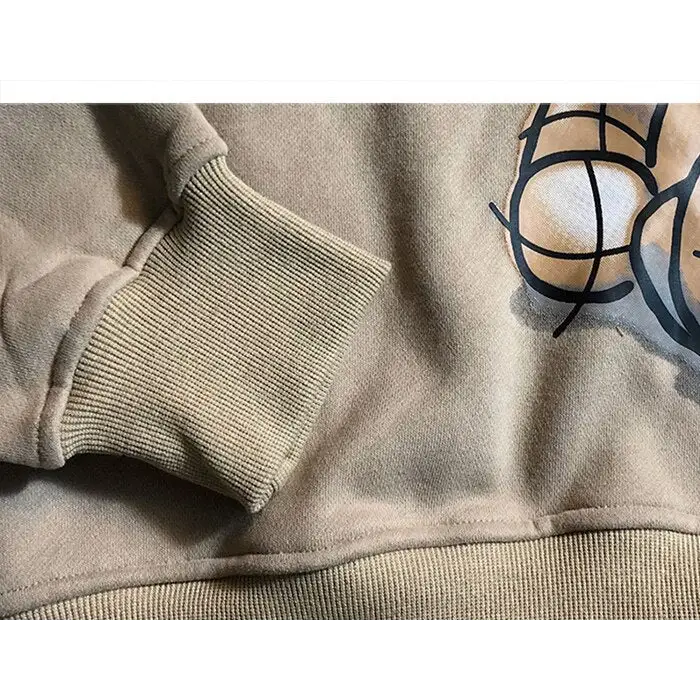 Devil bear casual hoodie from y2k streetwear collection - hoodie