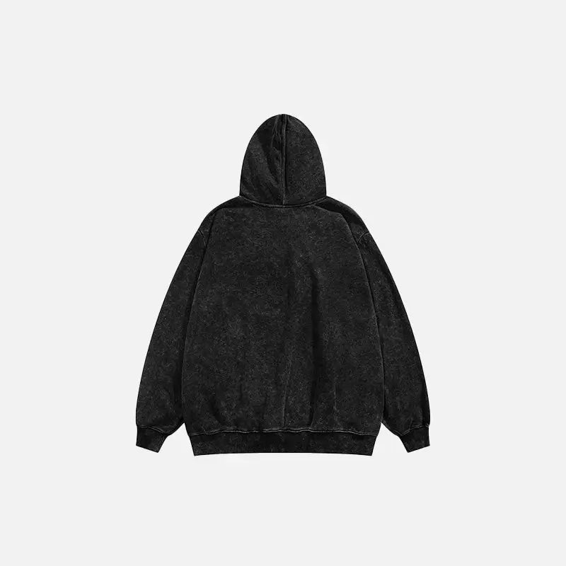 Loose washed hoodie from the y2k streetwear collection - hoodies