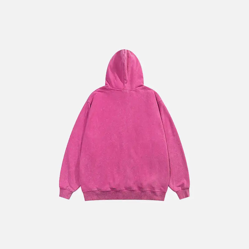 Loose washed hoodie from the y2k streetwear collection - hoodies
