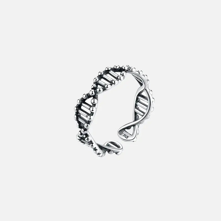 Dna y2k 925 sterling silver open adjustable ring design - rings