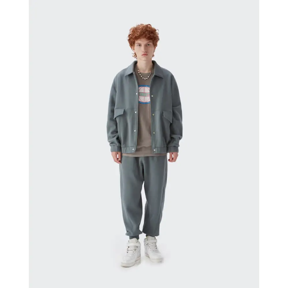 Doer y2k jacket for standout streetwear style - gray blue / m