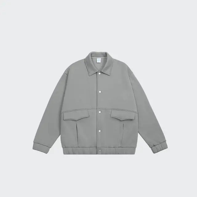 Doer y2k jacket for standout streetwear style - mid gray / m