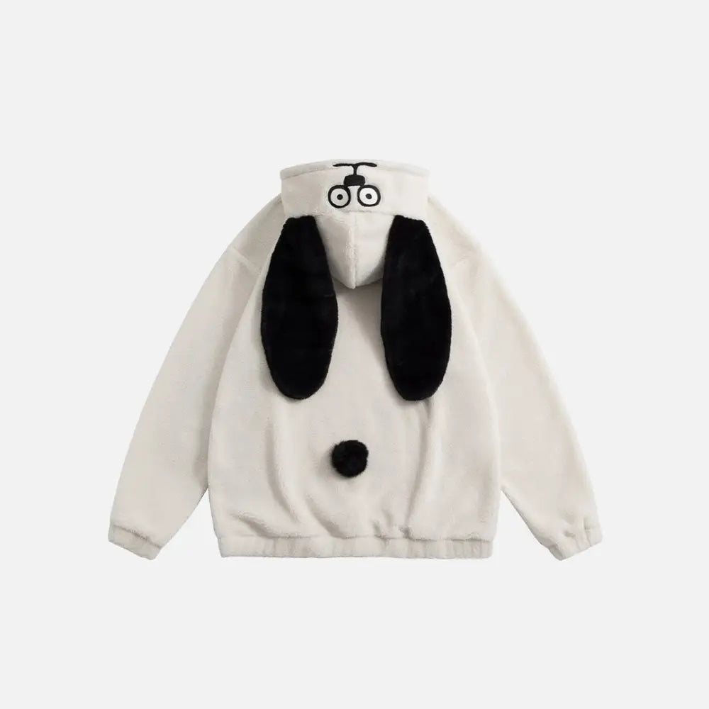 Y2k dog ears hoodie for trendy streetwear style - hoodies