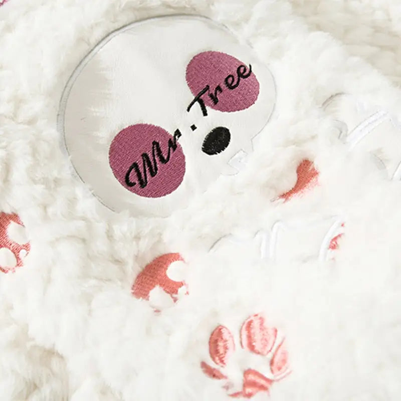 Plush doll print oversized hoodie for y2k style and cozy comfort - hoodies