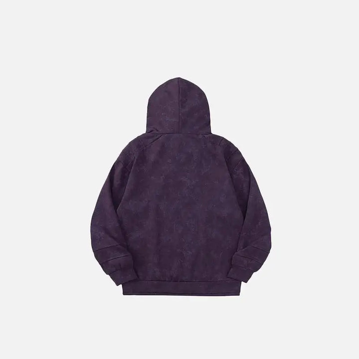 Double embroidered gothic hoodie from y2k streetwear collection - hoodies