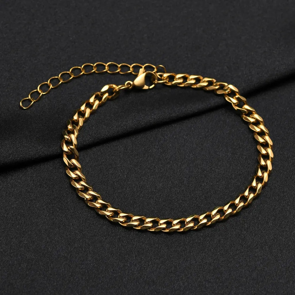 Y2k double twist stainless steel chain bracelet for fashion-forward style - necklace