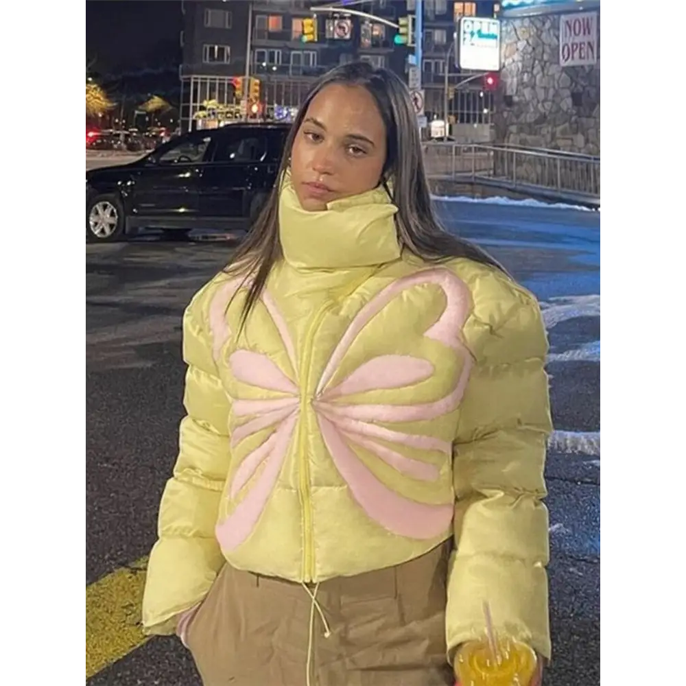 Y2k butterfly down jacket - trendy streetwear style