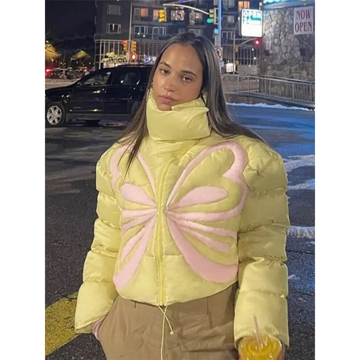 Y2k butterfly down jacket - trendy streetwear style