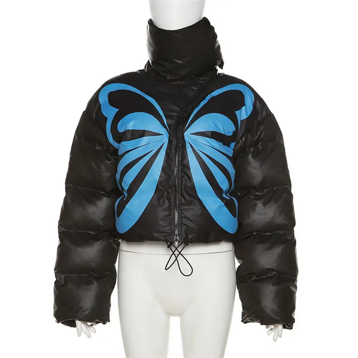 Y2k butterfly down jacket - trendy streetwear style