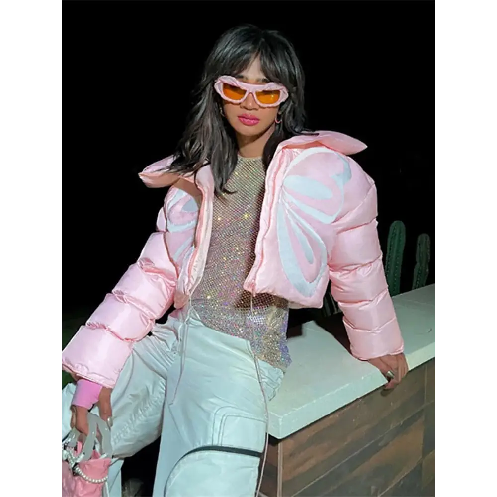Y2k butterfly down jacket - trendy streetwear style