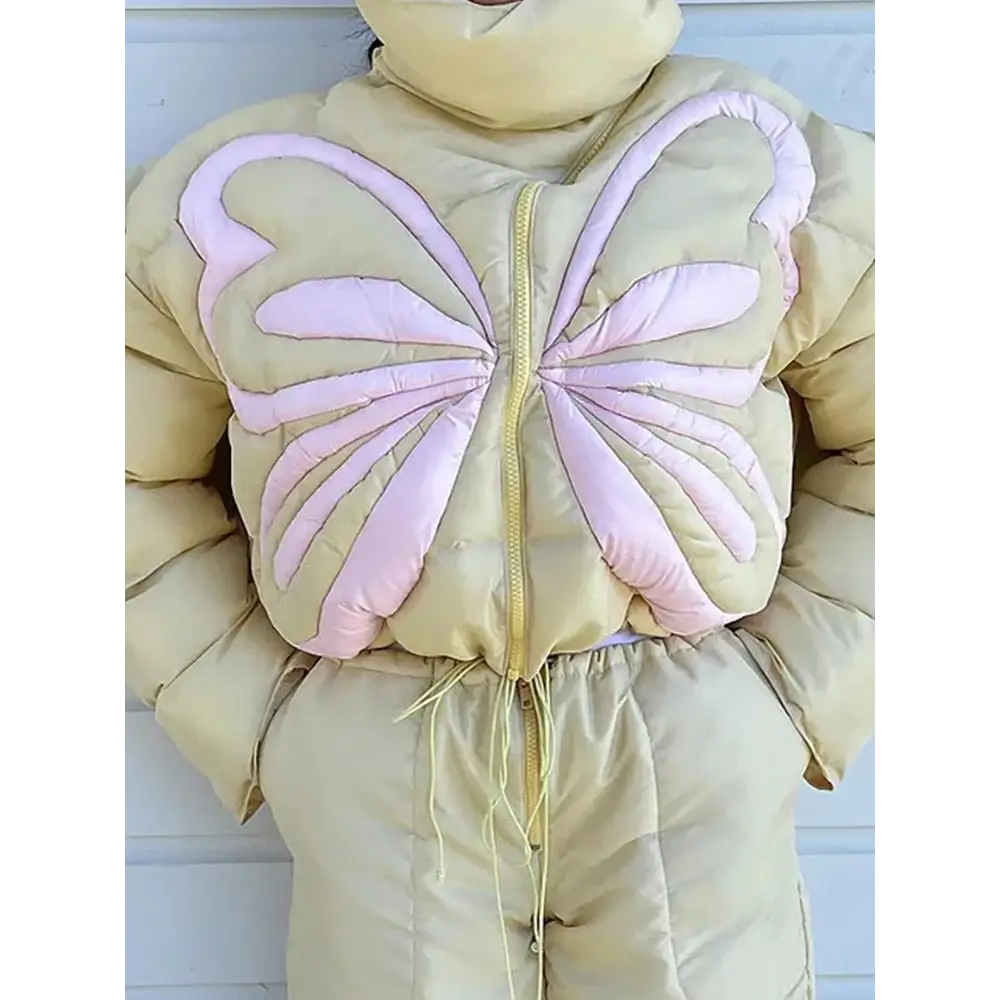Y2k butterfly down jacket - trendy streetwear style
