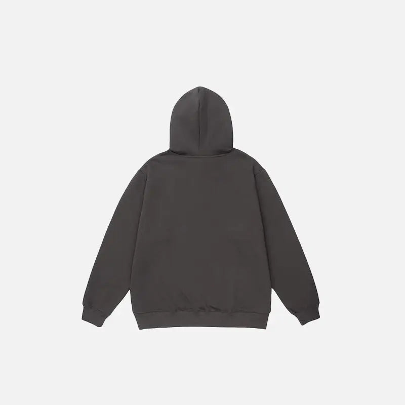 Dragged life y2k letter print oversized hoodie - hoodies