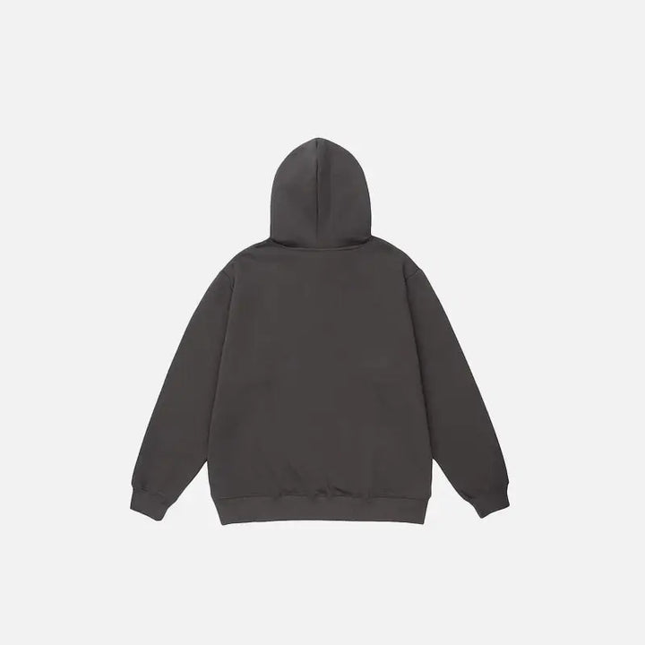 Dragged life y2k letter print oversized hoodie - hoodies