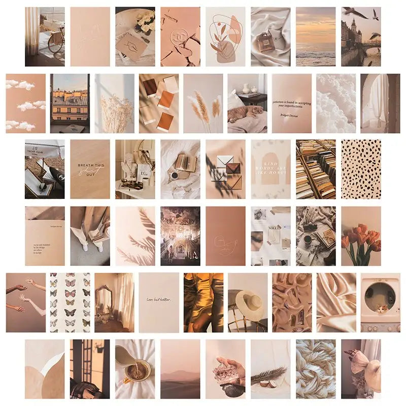 Dreamy aesthetic collage kit for stylish room decor