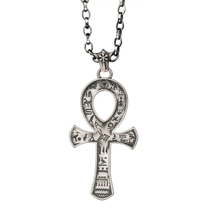 Anka cross pendant necklace in silver and copper - necklaces