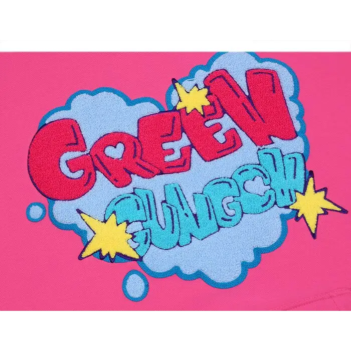 Embroidered heart fleece hoodie for comfort and style - hoodie