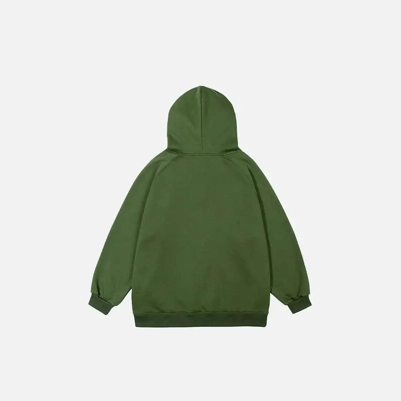 Y2k letter embroidered plain hoodie for comfort and style - hoodie