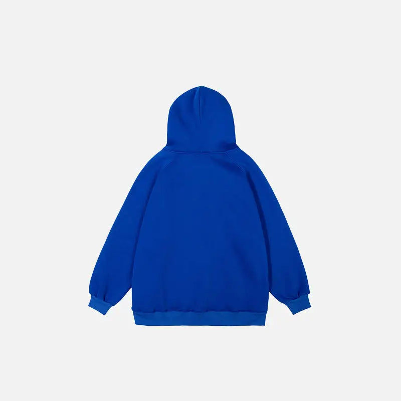 Y2k letter embroidered plain hoodie for comfort and style - hoodie