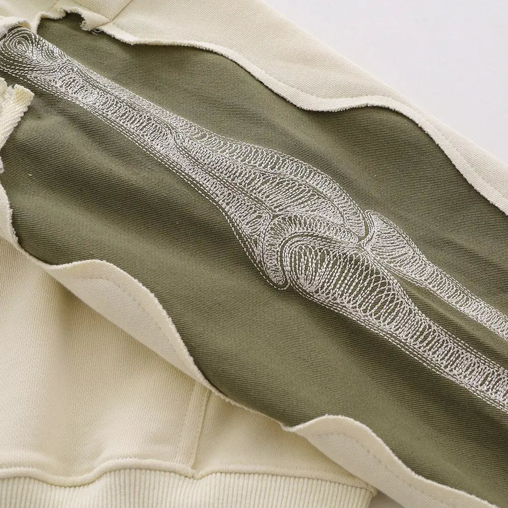 Y2k embroidered skeleton hoodie for streetwear fans - hoodies