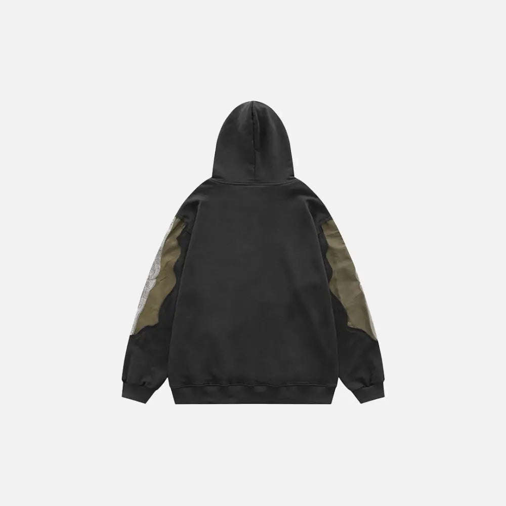 Y2k embroidered skeleton hoodie for streetwear fans - hoodies