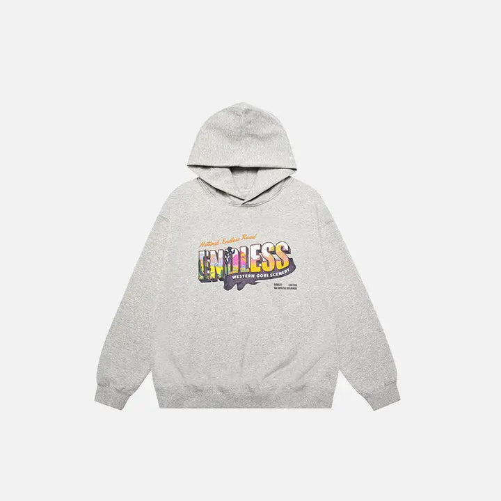Y2k colorful letter print hoodie for stylish streetwear - gray / m - hoodies