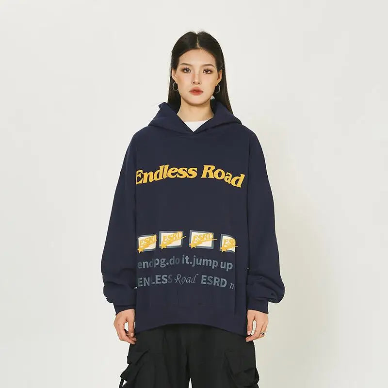 Endless road y2k hoodie for stylish streetwear comfort - hoodies