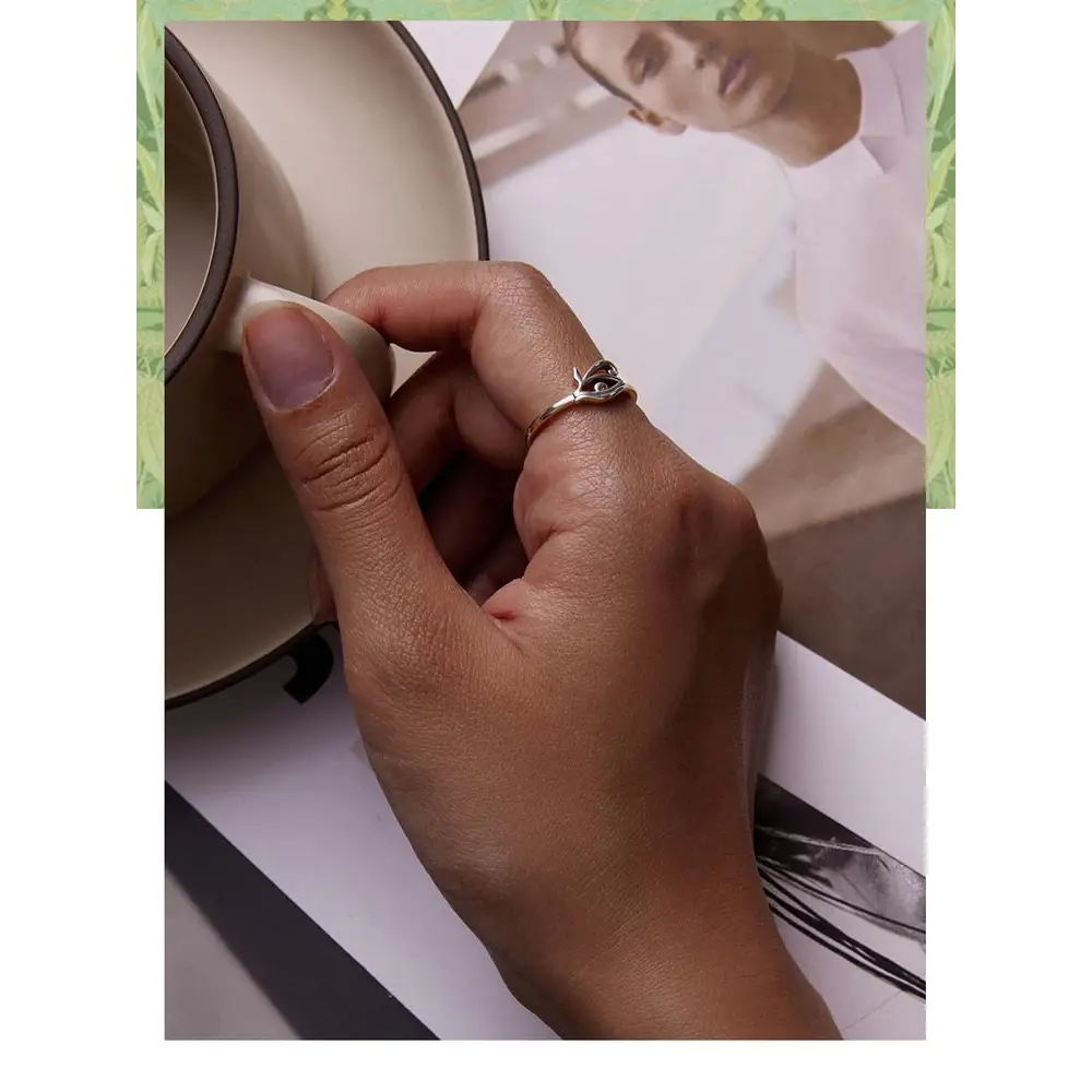 Sterling silver ring with free velvet jewelry bag - rings