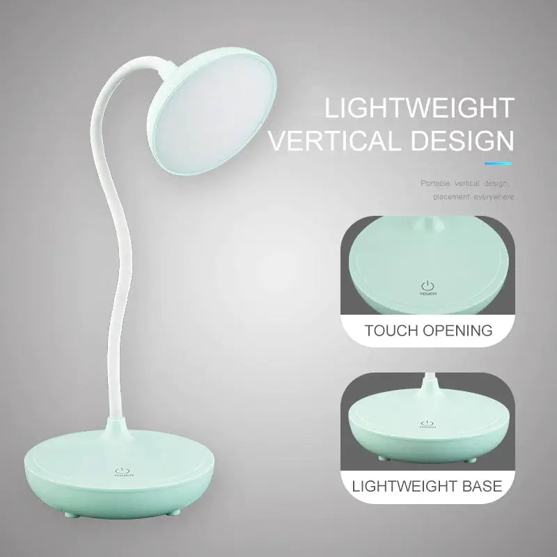Aesthetic eye protection desk lamp with levels controlled brightness