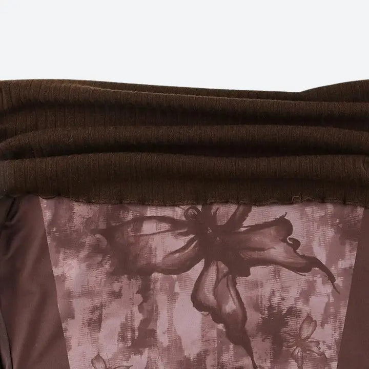 Fairycore butterfly ruched off shoulder top with mesh material sleeves