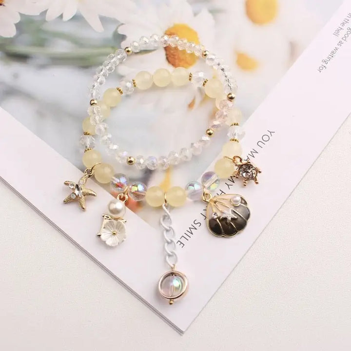 Fairycore double layer crystal bracelet for enchanting style