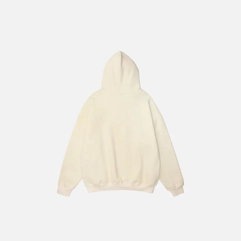 Feel good bear print y2k hoodie for stylish streetwear - hoodies