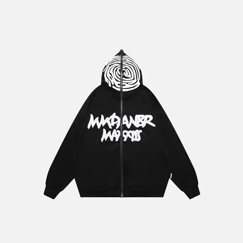 Oversized graffiti hoodie for y2k style and comfort - black / m - hoodies