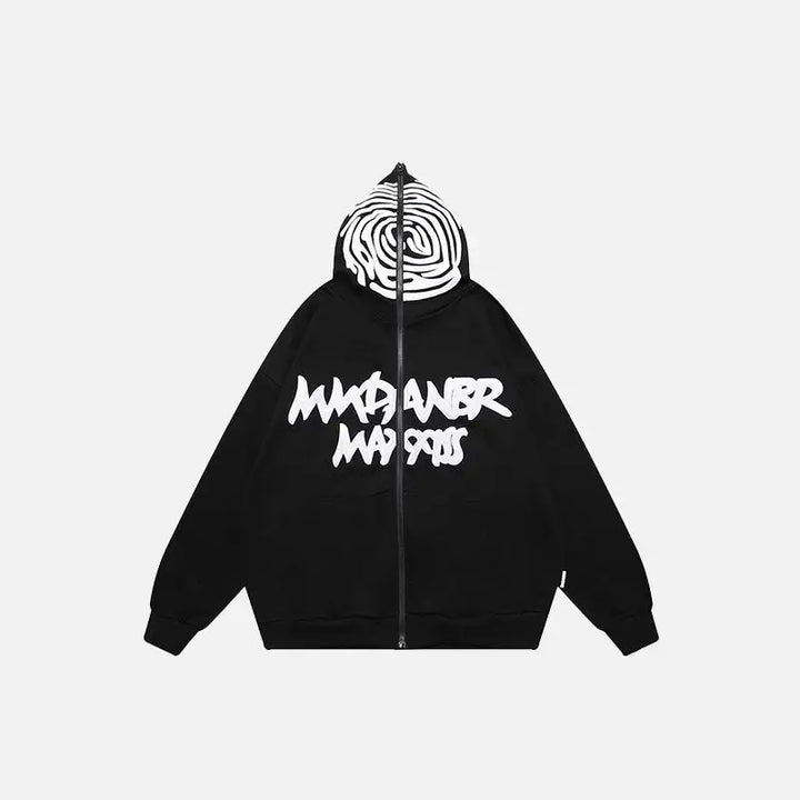 Oversized graffiti hoodie for y2k style and comfort - black / m - hoodies