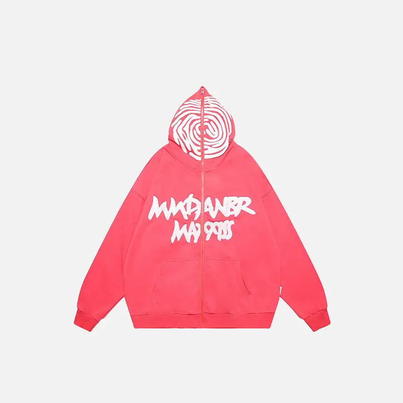 Oversized graffiti hoodie for y2k style and comfort - pink / m - hoodies