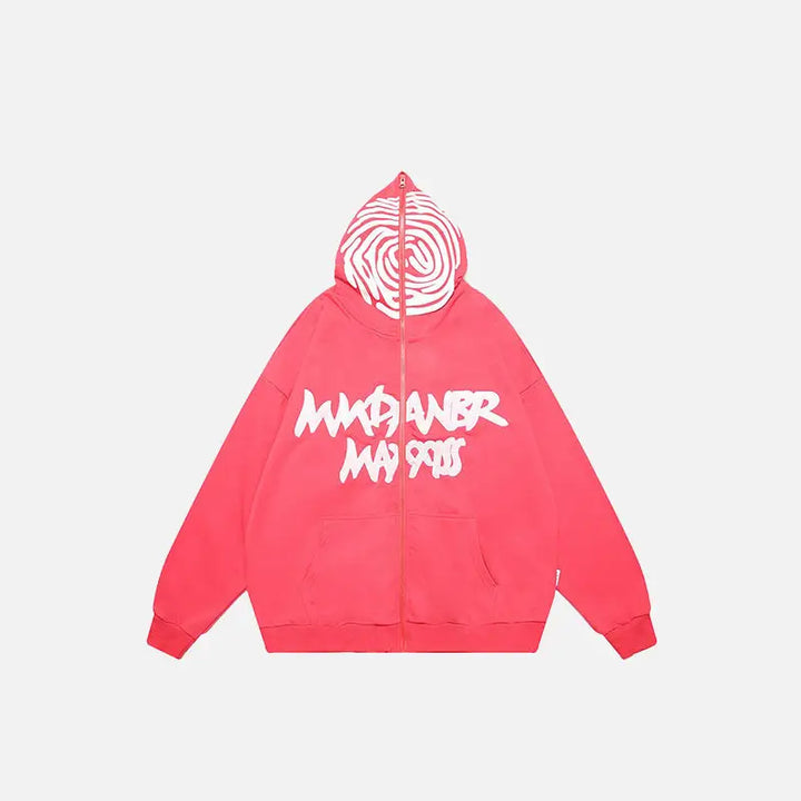 Oversized graffiti hoodie for y2k style and comfort - pink / m - hoodies