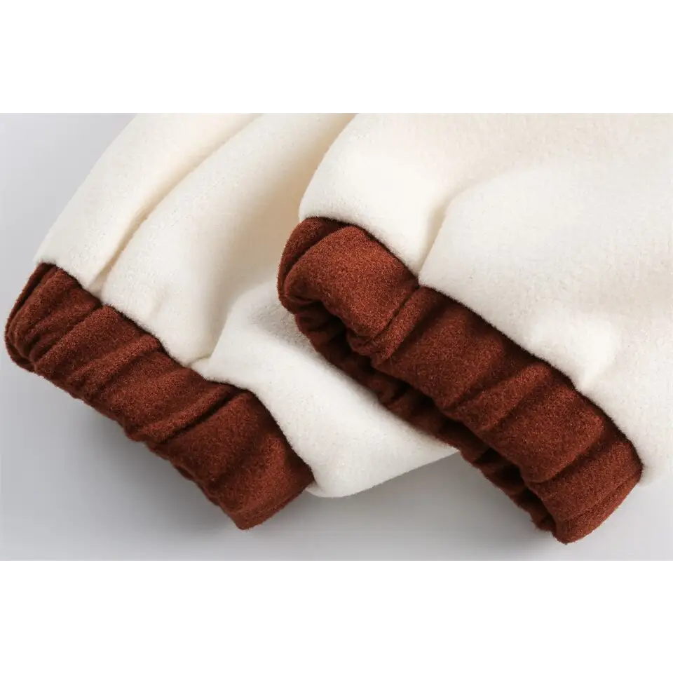 Campus jacket with flamboyant stand collar in trendy patchwork design - varsity jackets