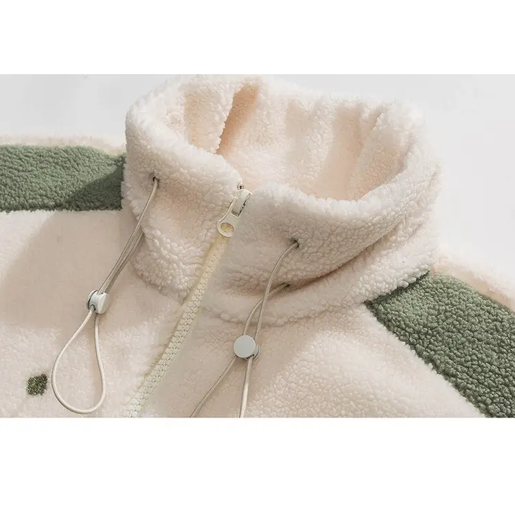 Shooting stars turtleneck fleece jacket for comfort and style - jackets