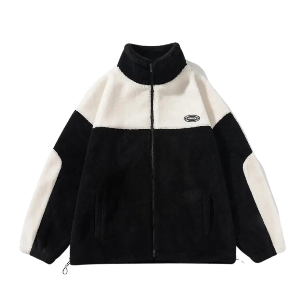 Fleece y2k black for urban fashion enthusiasts - washed / m