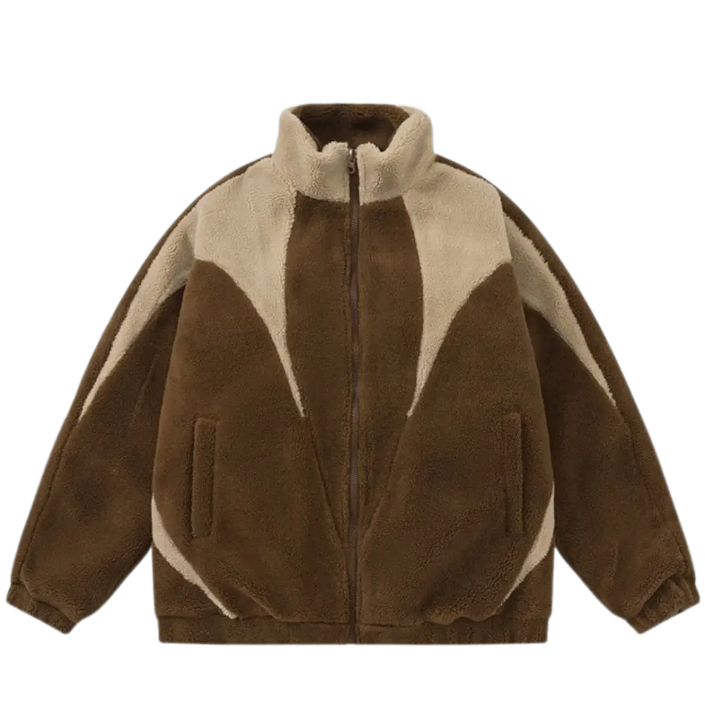 Fleece y2k brown for urban fashion enthusiasts - braun / m
