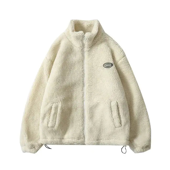 Y2k v5 limited fleece from streetwear for urban fashion lovers - beige / s